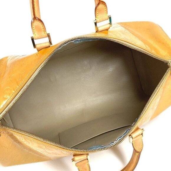 LOUIS VUITTON M91000 MonogramVernis Mercer Bags Travel Bag Duffle Bag Beige - Picture 13 of 16
